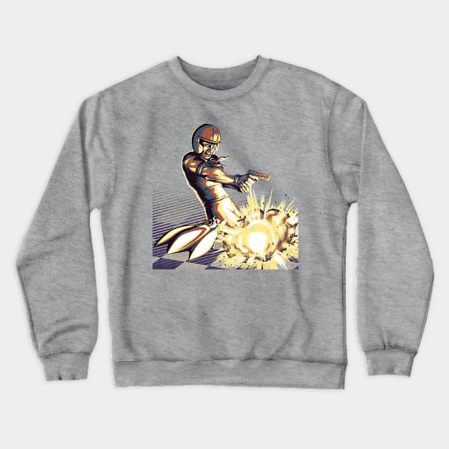 He's a Demon on Wheels Crewneck Sweatshirt by MunkeeWear